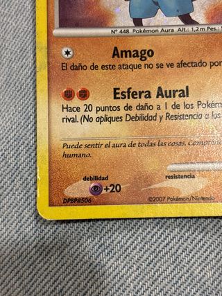 Carta Pokémon Lucario Holográfico