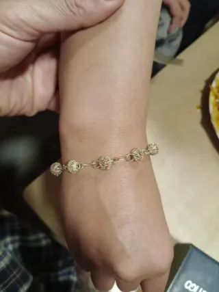 Pulsera antigua plata filigrana