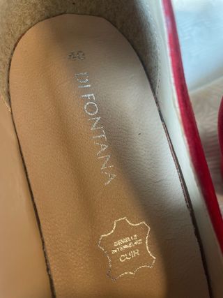 Zapatos Piel rojos talla 40 Marca Española