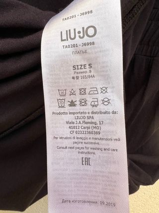 Abito Liu Jo lungo nero con cintura
