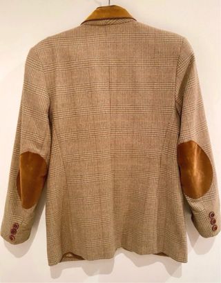 Blazer cuadros vintage marrón lana