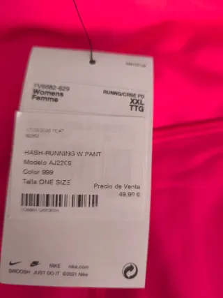 Mallas Nike Rosas Deportivas Mujer