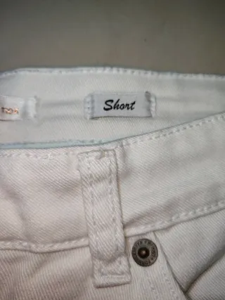 Shorts vaqueros blancos bordados