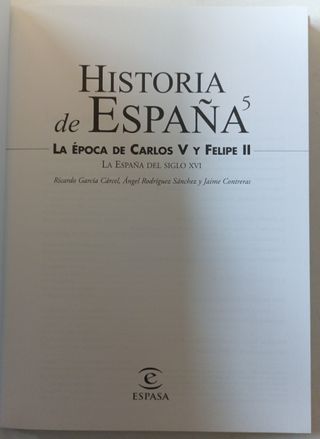 Libro Ha de España 5 la época Carlos V/Felipe II