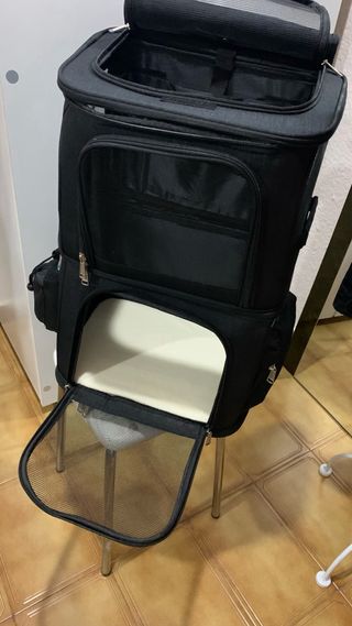 Mochila Transportín Doble Capa Tela Oxford.