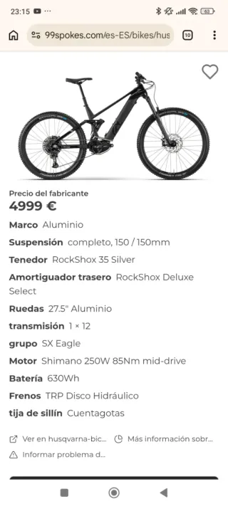 Bicicleta Eléctrica Husqvarna MC LE