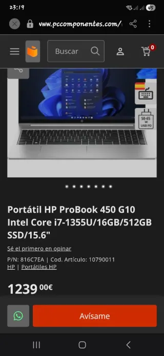 HP ProBook 450 G10 Intel Core i7-1355U/16GB/512GB