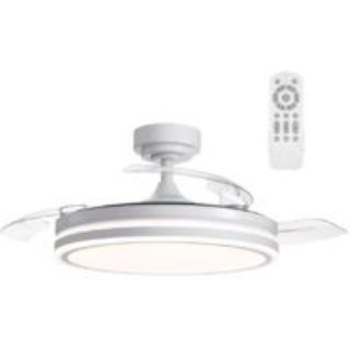 Ventilador LED con aspas plegables Perla Blanco CC