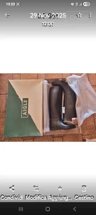 Stivali alti neri Aigle donna