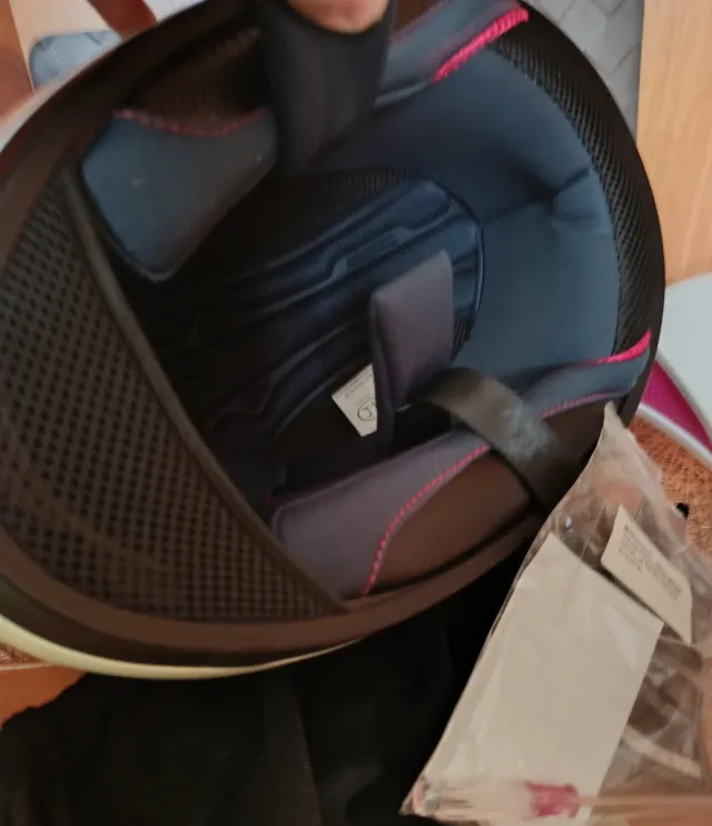 Casco Moto Gatita Orejas Rosa/Blanco 54-56 NUEVO