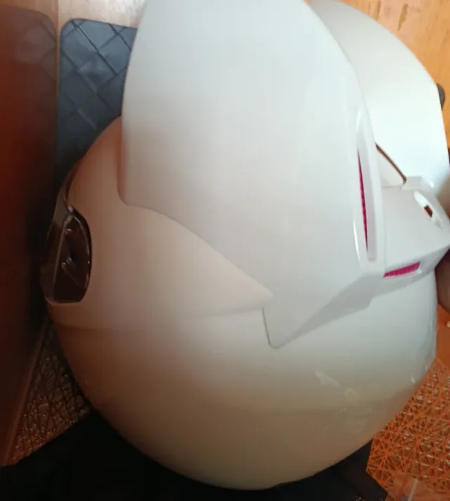 Casco Moto Gatita Orejas Rosa/Blanco 54-56 NUEVO