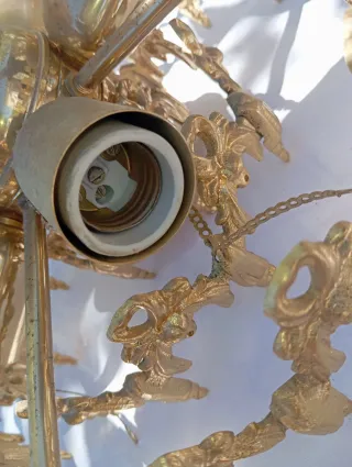 Lámpara araña vintage metal para restaurar