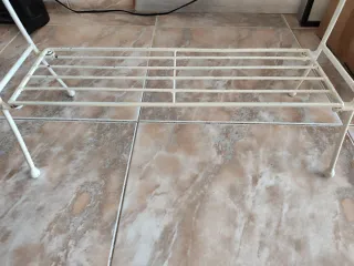 Estantería de forja blanca vintage