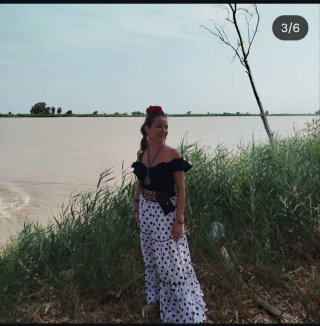 Falda y blusa romería lunares