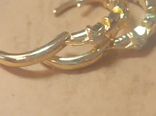 Aritos plata 925 baño oro estrellas circonitas