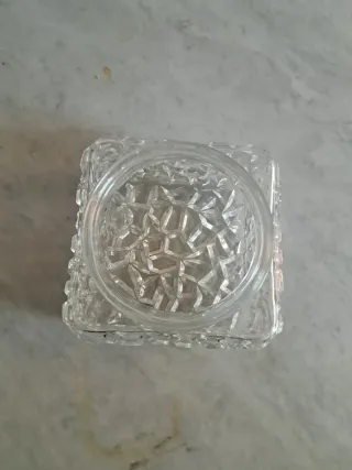 Vaso vintage in vetro decorato