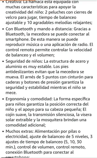 Hamaca balancín bebé