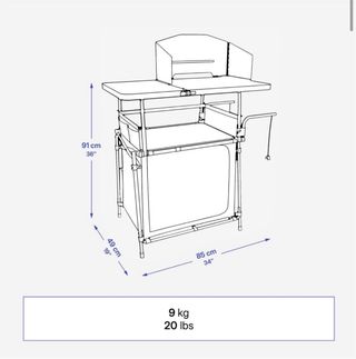Mueble Cocina Camping L Quechua Plegable