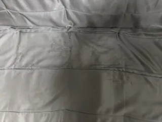 Sofá cama gris polipiel Fondo 120  Ancho 195