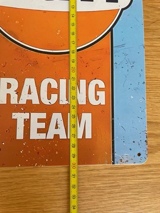 Chapa metálica decorativa Gulf Racing Team