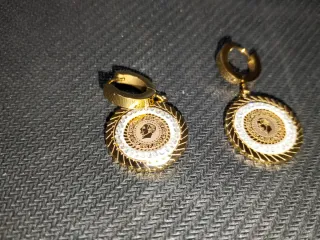 Pendientes Monedas Africanas Oro 18k