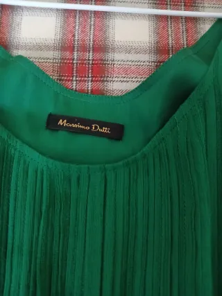 Vestido verde Massimo Dutti