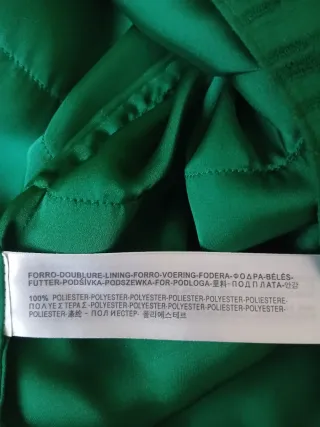 Vestido verde Massimo Dutti