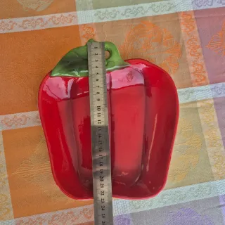 Plato decorativo pimiento rojo