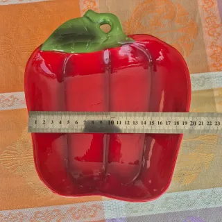 Plato decorativo pimiento rojo