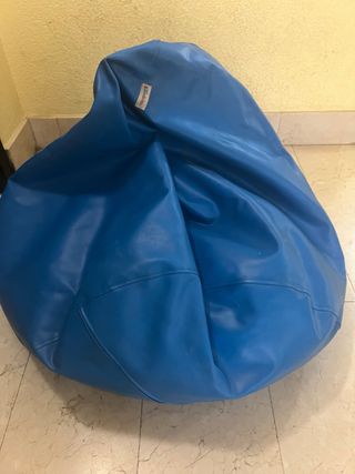 Puff grande azul exterior/interior