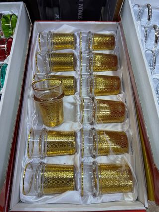Juego 12 Vasos Té Marroquíes Cristal