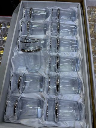 Juego 12 Vasos Té Marroquíes Cristal