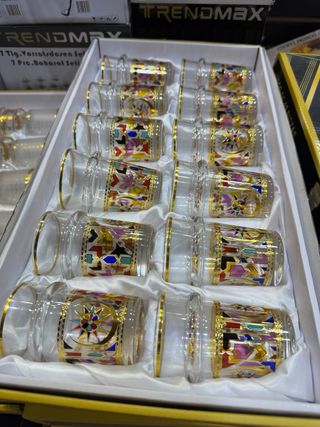 Juego 12 Vasos Té Marroquíes Cristal