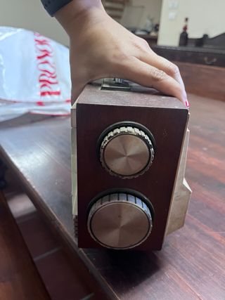 Radio Transistor Antigua Marrón/Plata