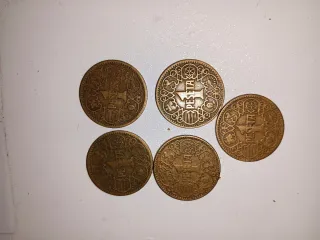 4 Monedas 1 Peseta 1944 escucho ofertas