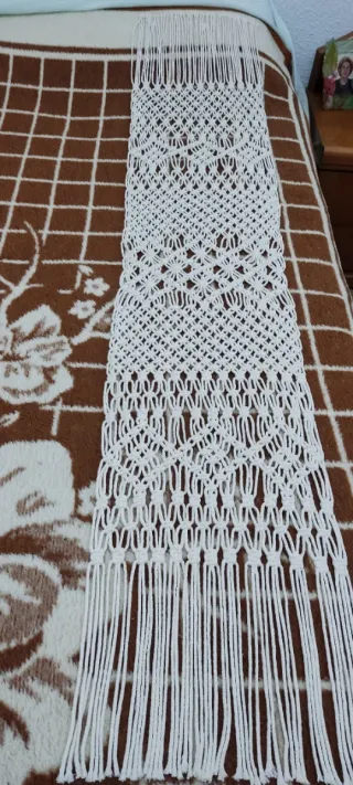 Camino de mesa macramé algodón