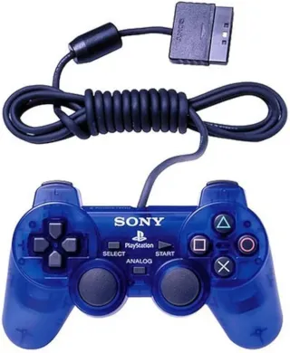 Mando DualShock 2 Azul Transparente