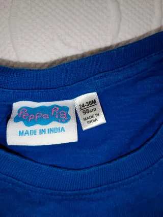 LOTE 2 Camisetas Peppa George Pig. Niño y niña