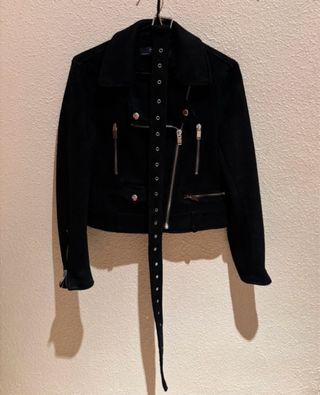 Cazadora Biker Zara Negra