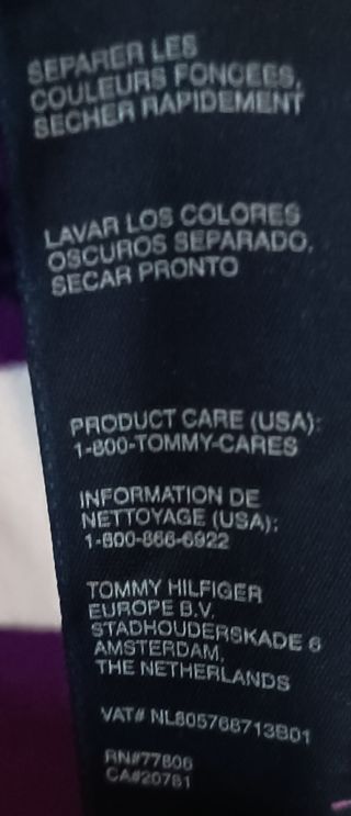Polo Tommy Hilfiger Rayas Morado Talla M