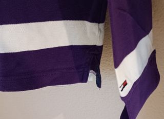 Polo Tommy Hilfiger Rayas Morado Talla M