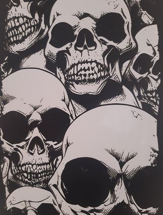 Póster Metal Calaveras