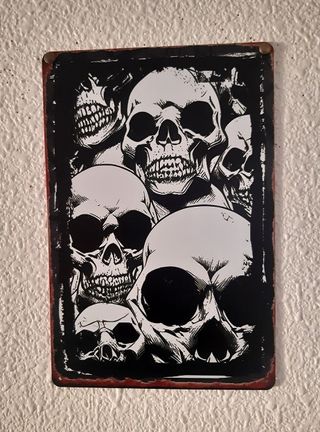 Póster Metal Calaveras