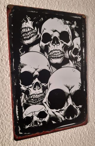 Póster Metal Calaveras