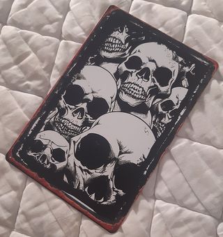Póster Metal Calaveras
