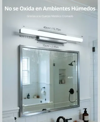 Aplique LED Baño 40cm 9W IP44