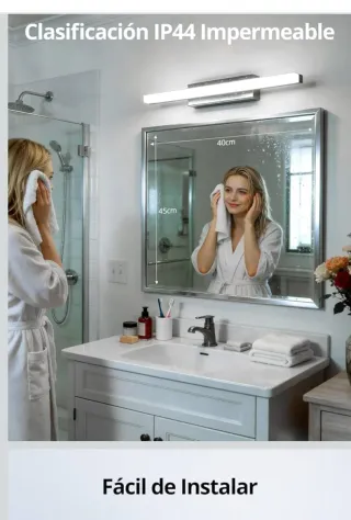 Aplique LED Baño 40cm 9W IP44