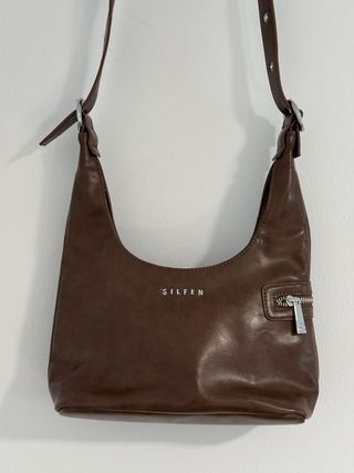 Bolso Silfen marrón, doble correa.