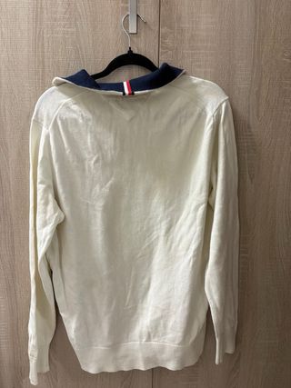 Jersey Tommy Hilfiger cuello cremallera blanco