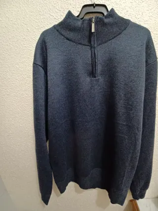 Sudadera Cantarana cuello alto azul XL